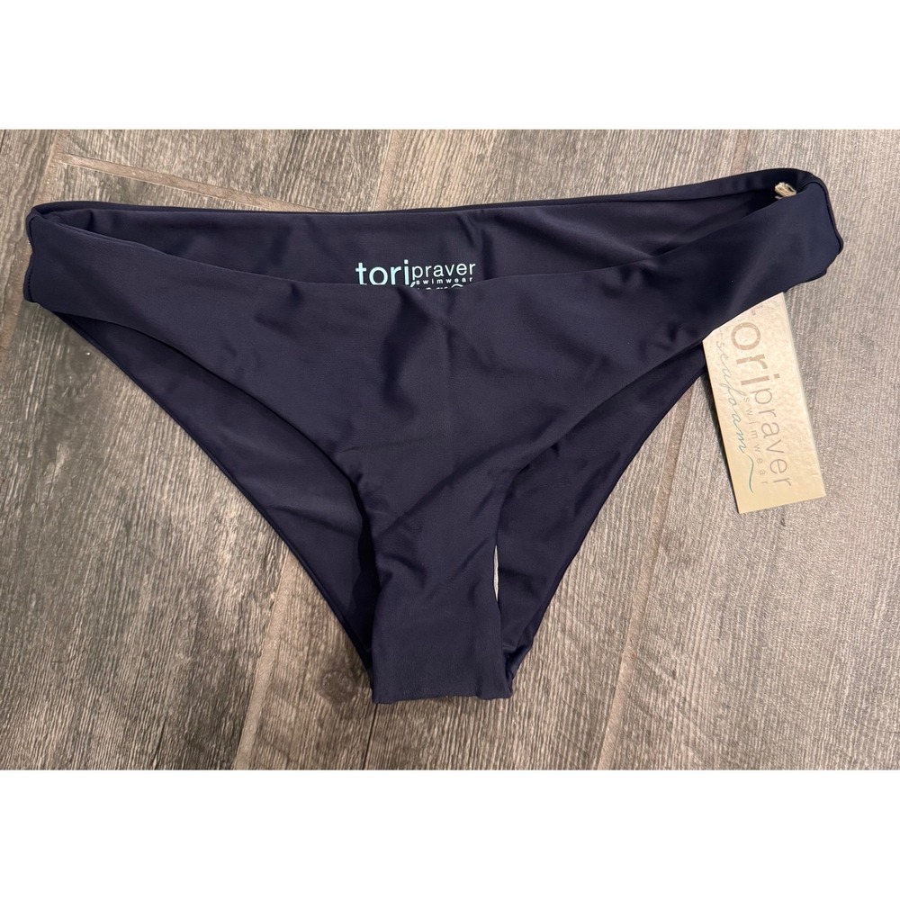 Tori Praver Seafoam Bikini Bottoms Midnight Blue TPB-0021 Small NWT